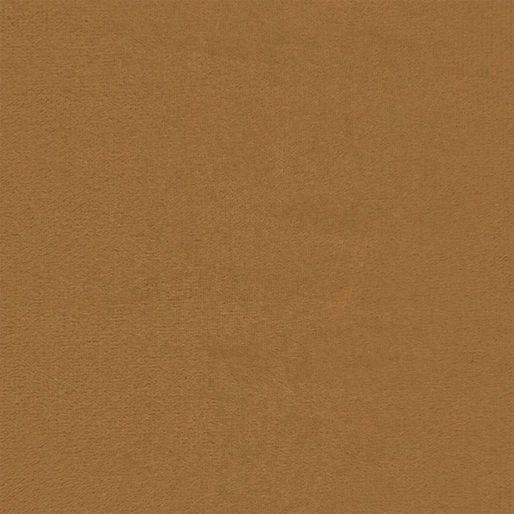 Footstool with Brown Wooden Legs in Velvet