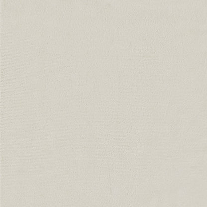 Poggiapiedi con Gambe in Legno Crema in Velluto