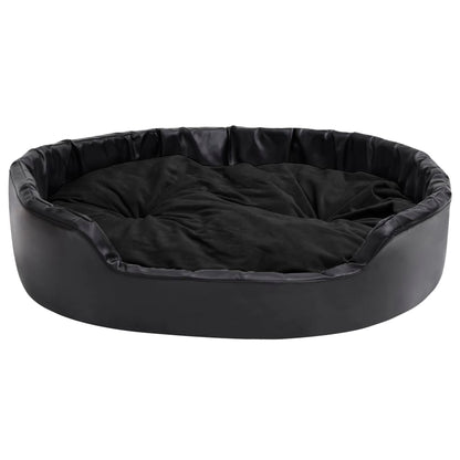 Lettino per Cani Nero 99x89x21 cm in Peluche e Similpelle - homemem39