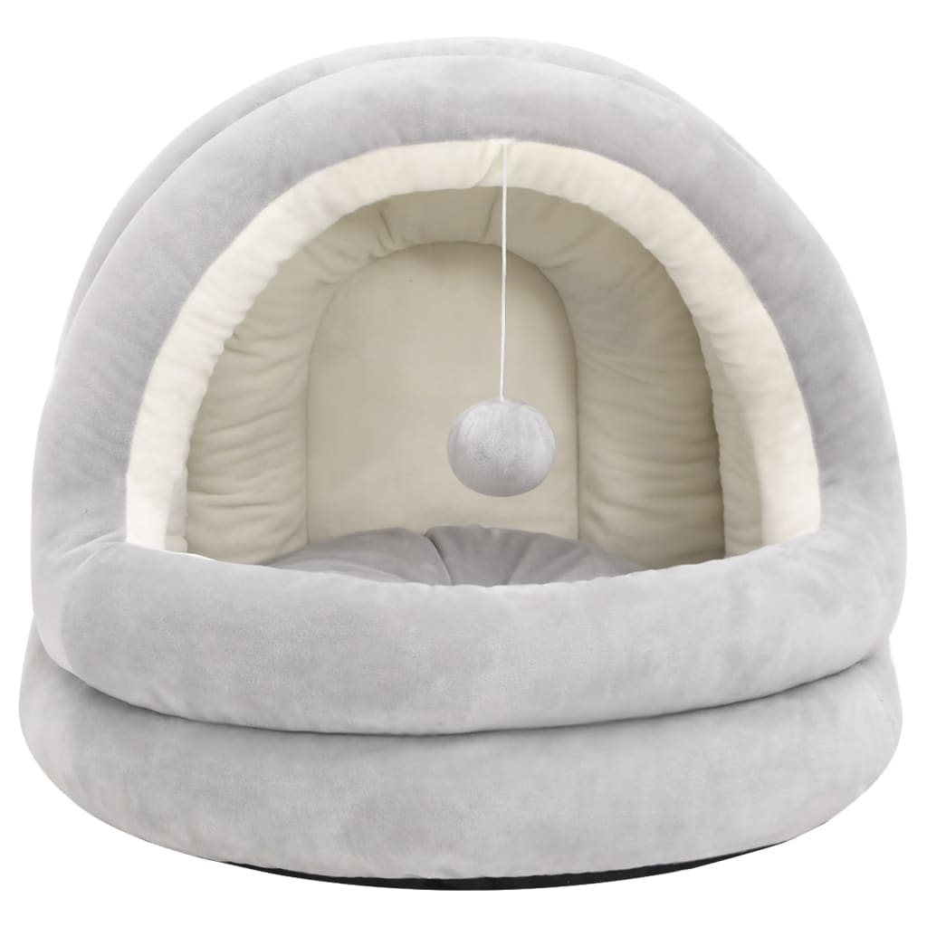 Letto per Gatti 40x40x35 cm Grigio e Crema | homemem39