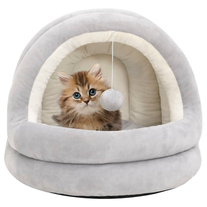 Letto per Gatti 40x40x35 cm Grigio e Crema | homemem39