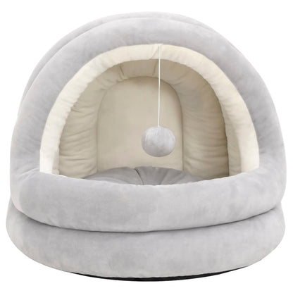 Letto per Gatti 50x50x45 cm Grigio e Crema | homemem39
