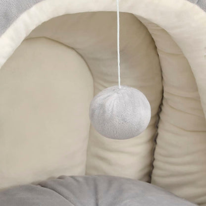 Letto per Gatti 50x50x45 cm Grigio e Crema | homemem39