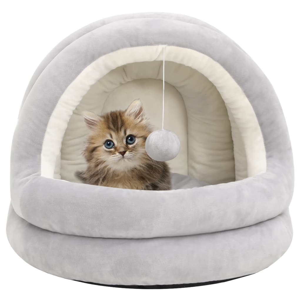 Letto per Gatti 50x50x45 cm Grigio e Crema | homemem39