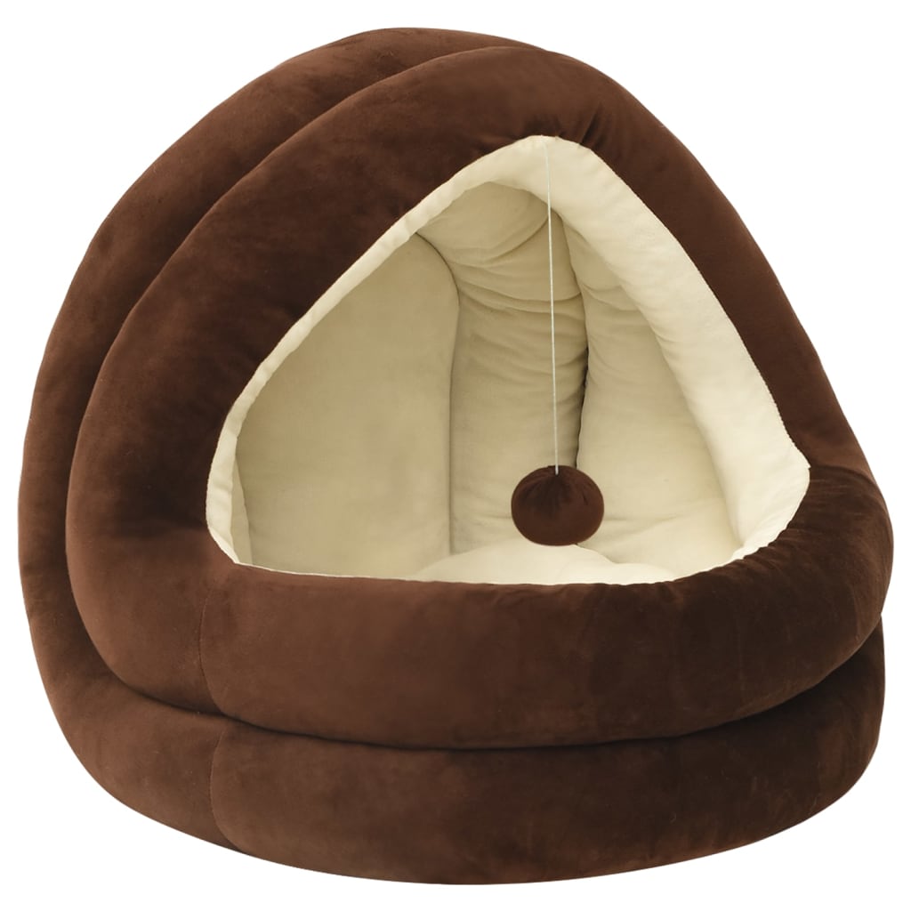Letto per Gatti 40x40x35 cm Marrone e Crema | homemem39