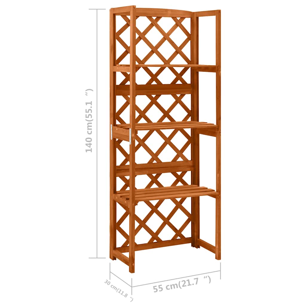Traliccio con Ripiani 55x30x140 cm in Legno Massello di Abete | homemem39