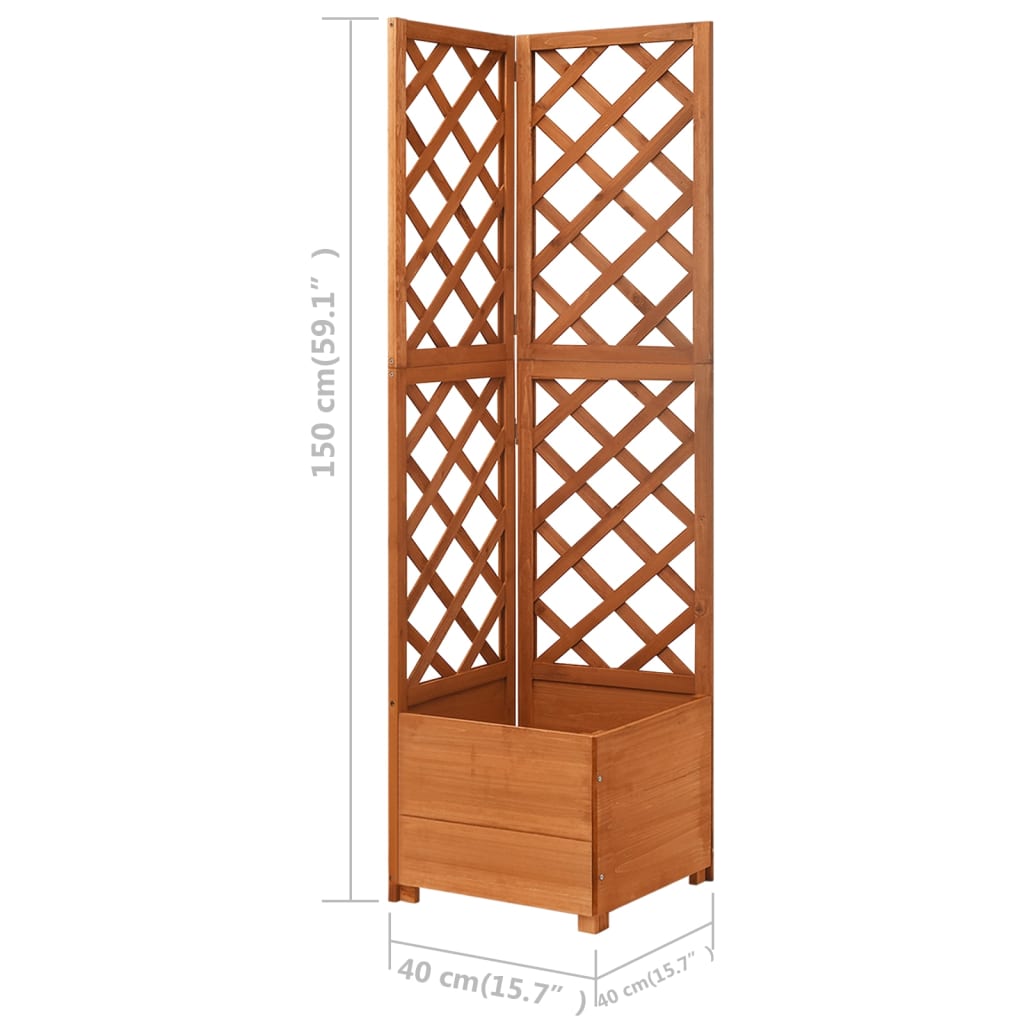 Traliccio ad Angolo 40x40x150 cm in Massello di Abete - homemem39