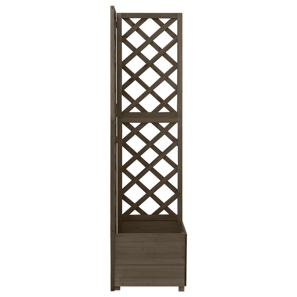 Traliccio ad Angolo Grigio 40x40x150 cm in Massello di Abete - homemem39
