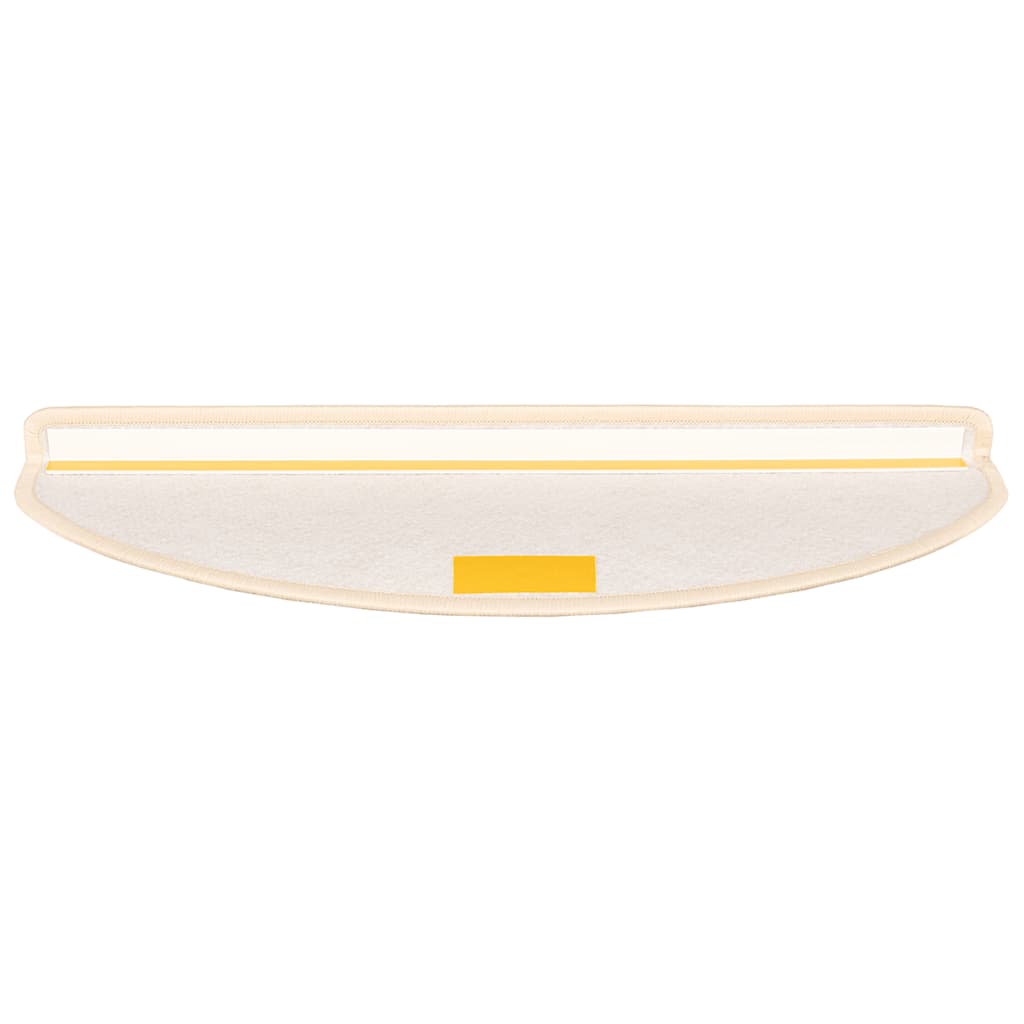 Tappetini per scale 15 pz 65x21x4 cm Bianco e Marrone Semicircolari Grandi | homemem39