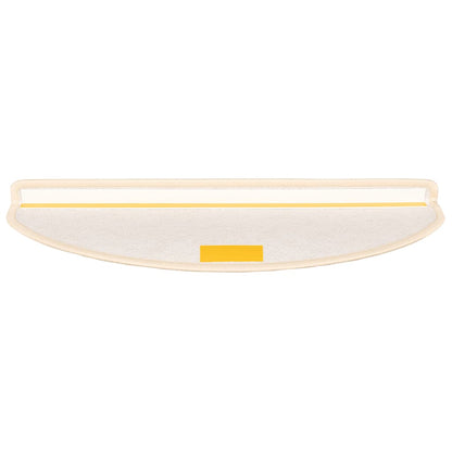 Tappetini per scale 15 pz 65x21x4 cm Bianco e Marrone Semicircolari Grandi | homemem39