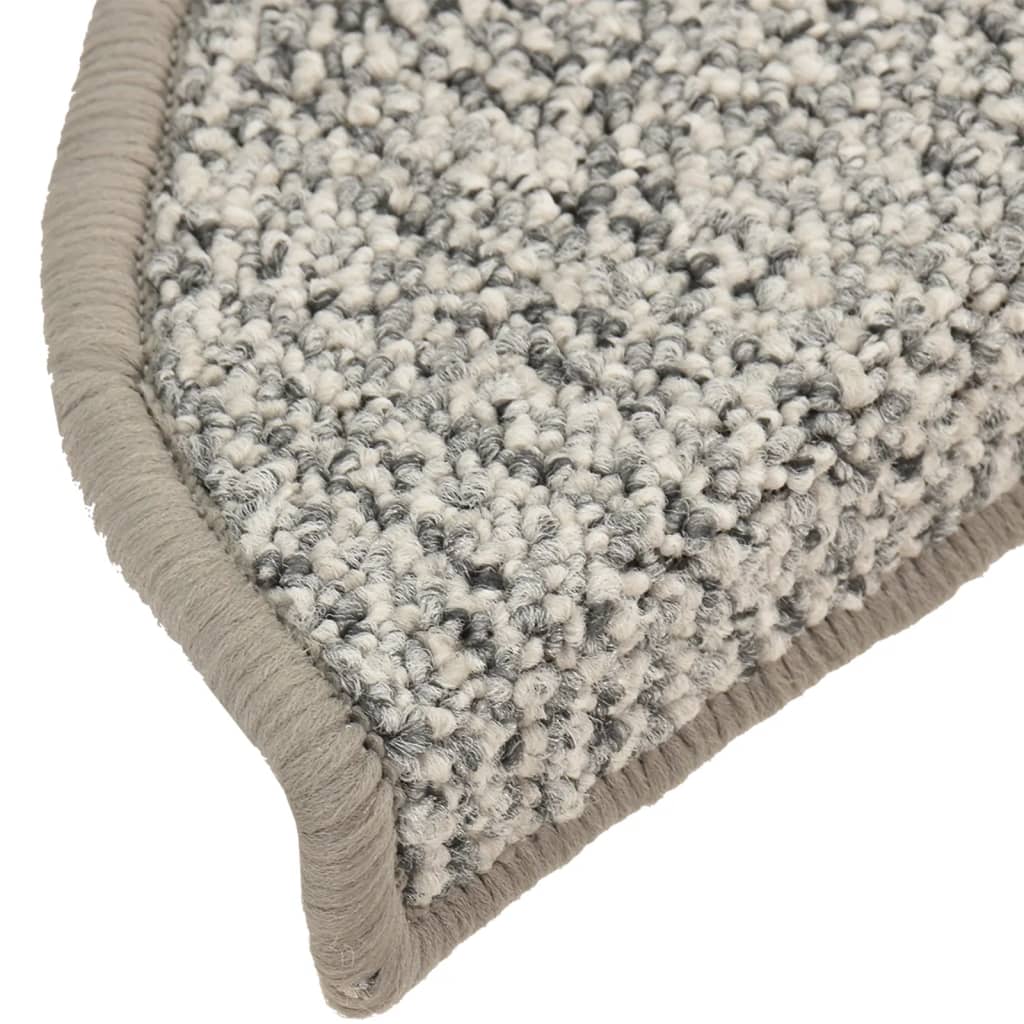 Tappetini per Scale 15 pz Grigio Chiaro 56x17x3 cm | homemem39