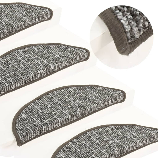 Tappetini per Scale 15 pz Antracite 56x17x3 cm - homemem39