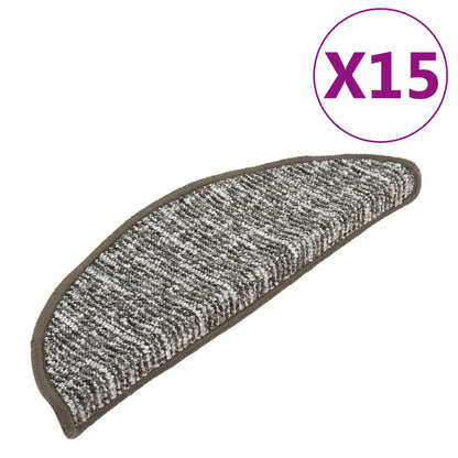 Tappetini per Scale 15 pz Antracite 65x21x4 cm - homemem39