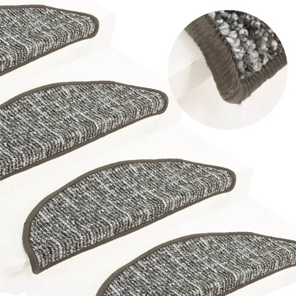 Tappetini per Scale 15 pz Antracite 65x21x4 cm - homemem39