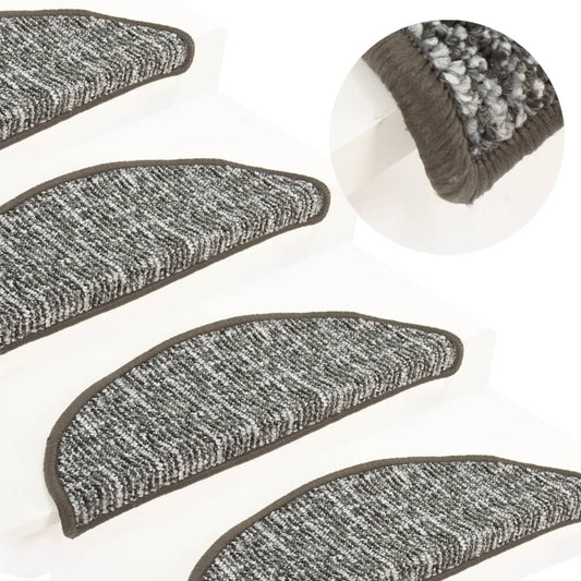 Tappetini per Scale 15 pz Antracite 65x21x4 cm - homemem39