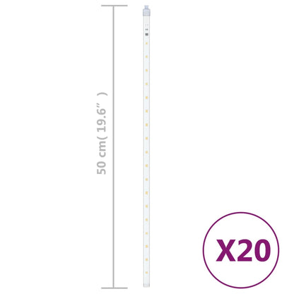 Luci Meteoriche 20 pz 50cm Bianco Caldo 720 LED Interni Esterni | homemem39