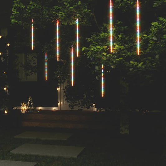 Luci Meteoriche 8 pz 50 cm Colorate 288 LED Interni Esterni - homemem39