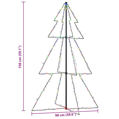 Albero di Natale a Cono 200 LED per Interni Esterni 98x150 cm - homemem39