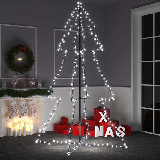 Albero di Natale a Cono 240 LED per Interni Esterni 118x180 cm - homemem39