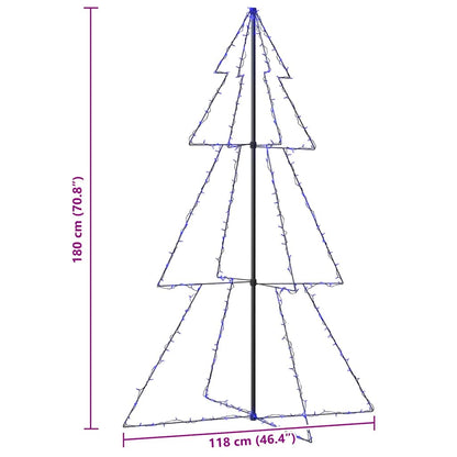 Albero di Natale a Cono 240 LED per Interni Esterni 118x180 cm