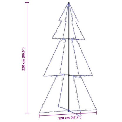Albero di Natale a Cono 300 LED per Interni Esterni 120x220 cm