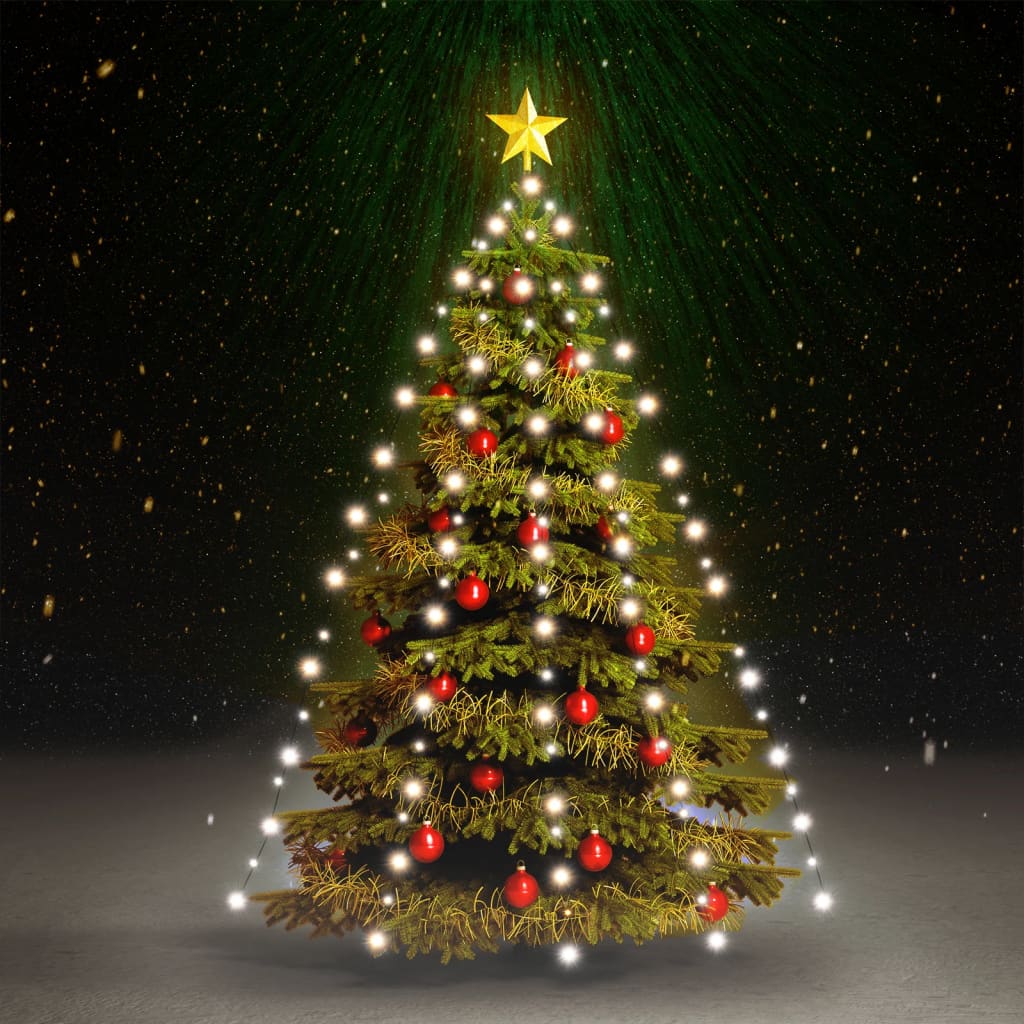 Rete di Luce per Albero di Natale 210 LED Bianco Freddo 210 cm - homemem39