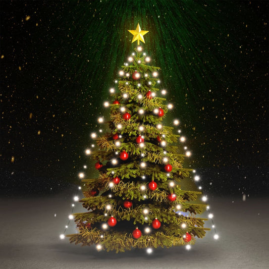 Rete di Luce per Albero di Natale 210 LED Bianco Freddo 210 cm - homemem39