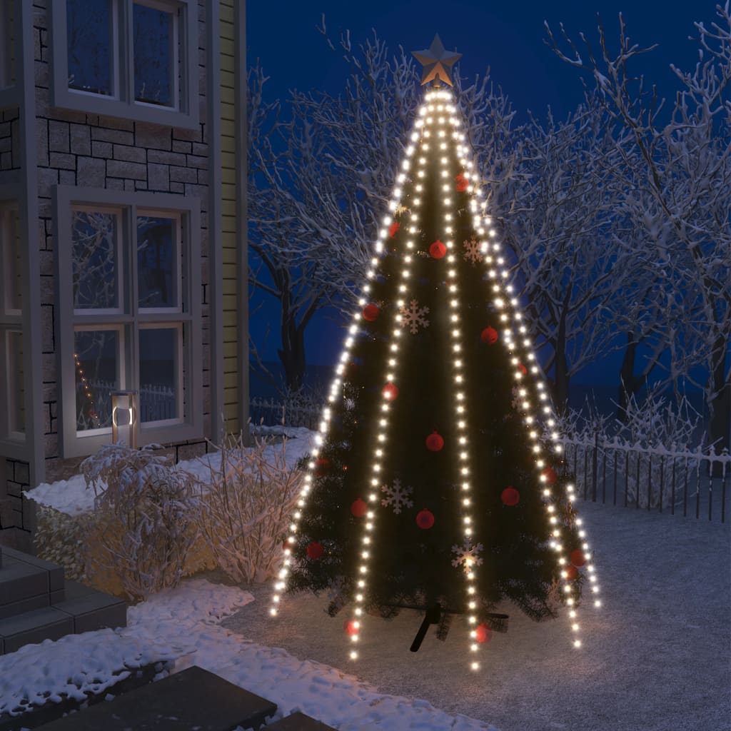 Rete di Luce per Albero di Natale 400 LED Bianco Freddo 400 cm - homemem39