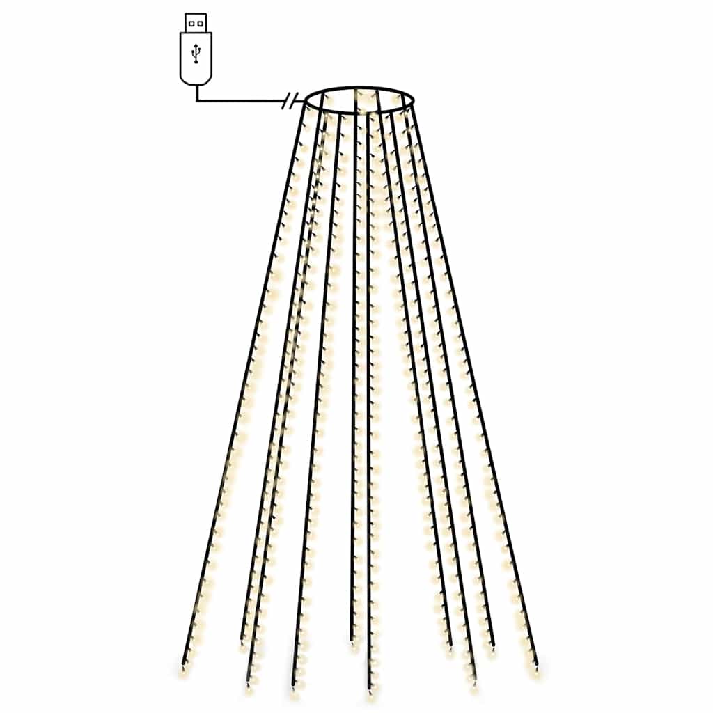 Luci per Albero 500 LED Bianco Freddo 500 cm Interno Esterno