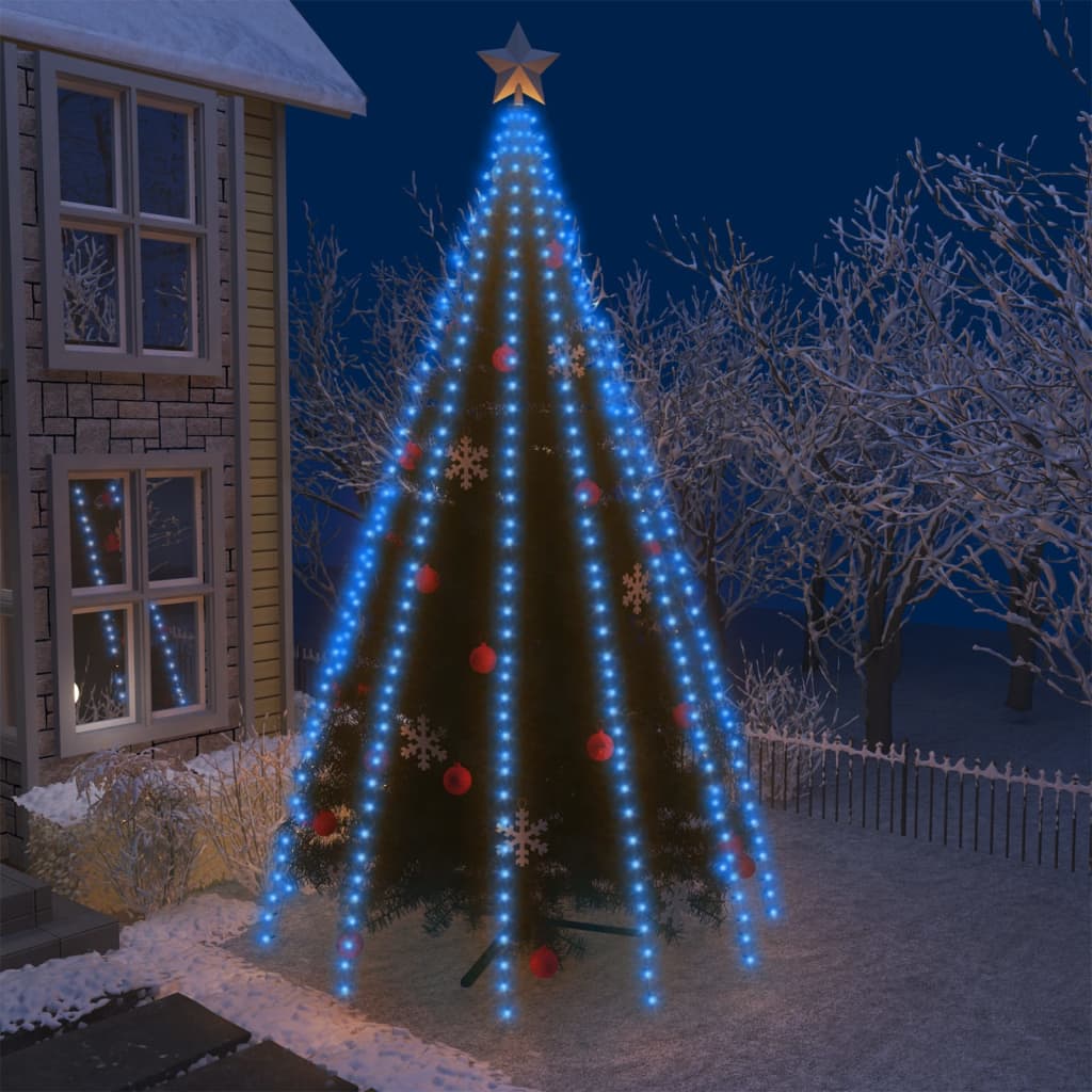 Luci per Albero 500 LED Blu 500 cm Interno Esterno - homemem39