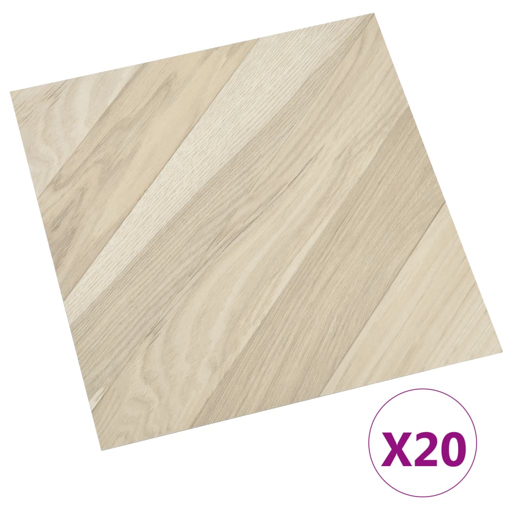 Listoni Pavimenti Adesivi 20 pz in PVC 1,86 m² Beige a Strisce - homemem39