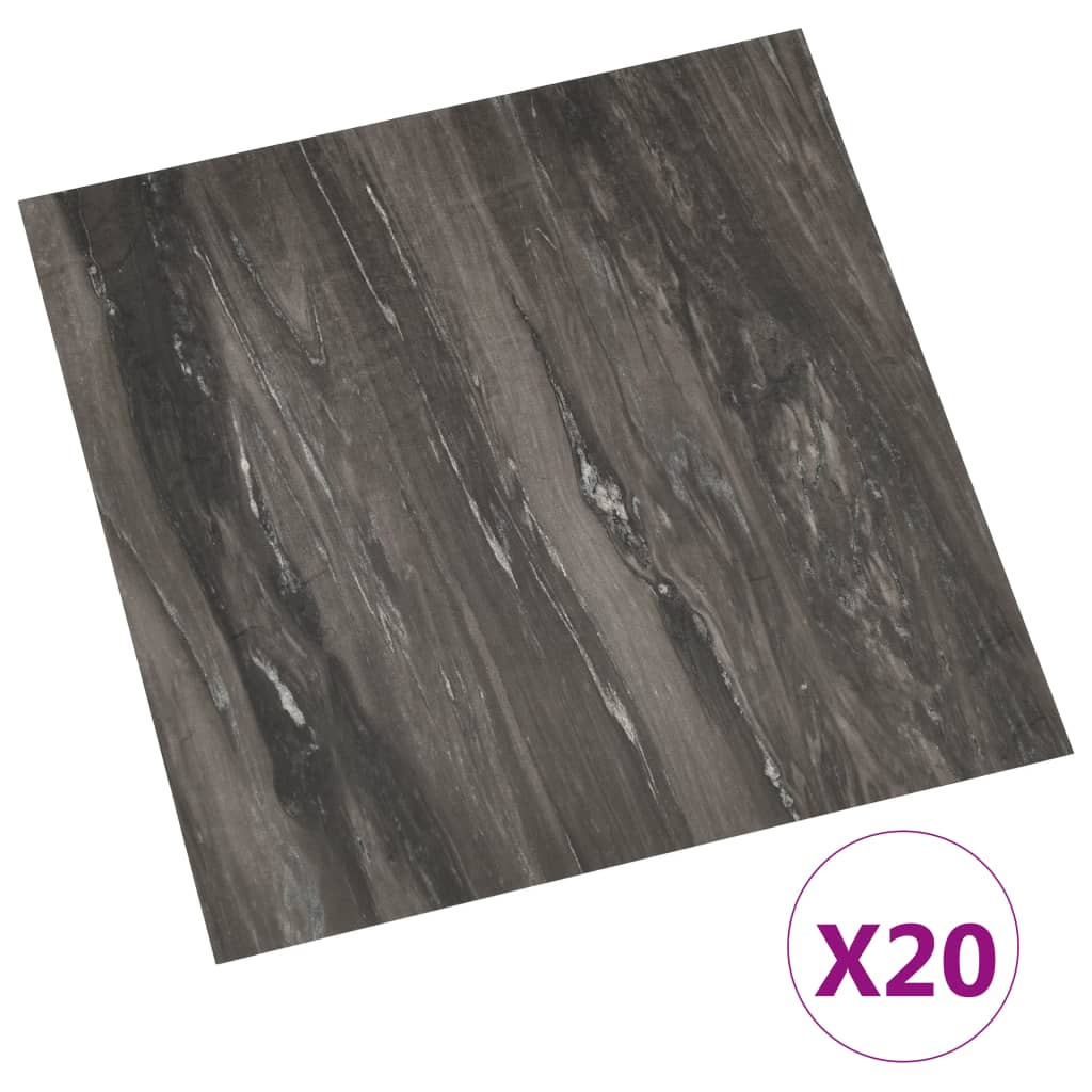 Listoni per Pavimenti Autoadesivi 20pz PVC 1,86 m² Grigio Scuro - homemem39