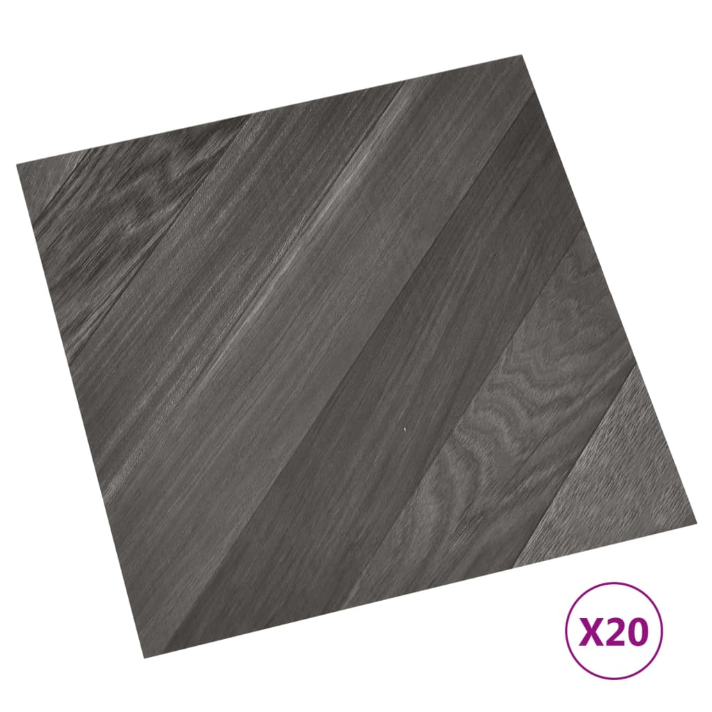 Listoni Pavimenti Adesivi 20 pz in PVC 1,86 m² Grigi a Strisce - homemem39