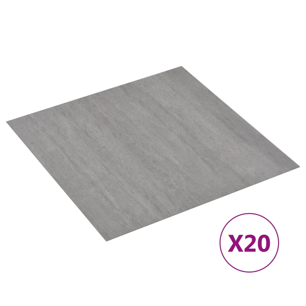 Listoni Pavimenti Adesivi 20 pz in PVC 1,86 m² Grigio Granito - homemem39
