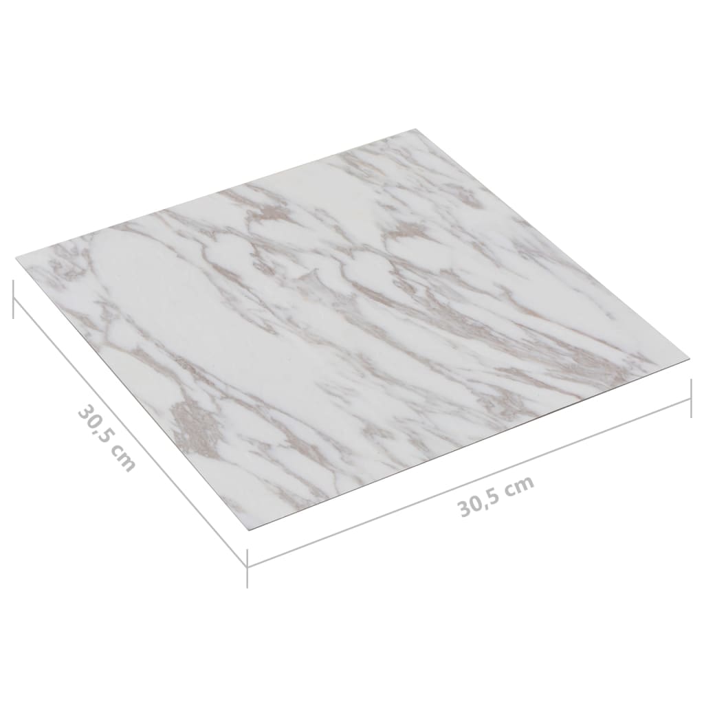 Listoni Pavimenti Adesivi 20 pz in PVC 1,86 m² Marmo Bianco - homemem39