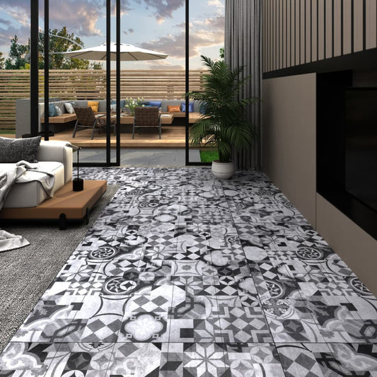 Listoni Autoadesivi in PVC 5,21 m² 2 mm Motivo Grigio - homemem39