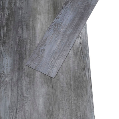 Listoni Autoadesivi in PVC 5,21 m² 2 mm Grigio Lucido - homemem39