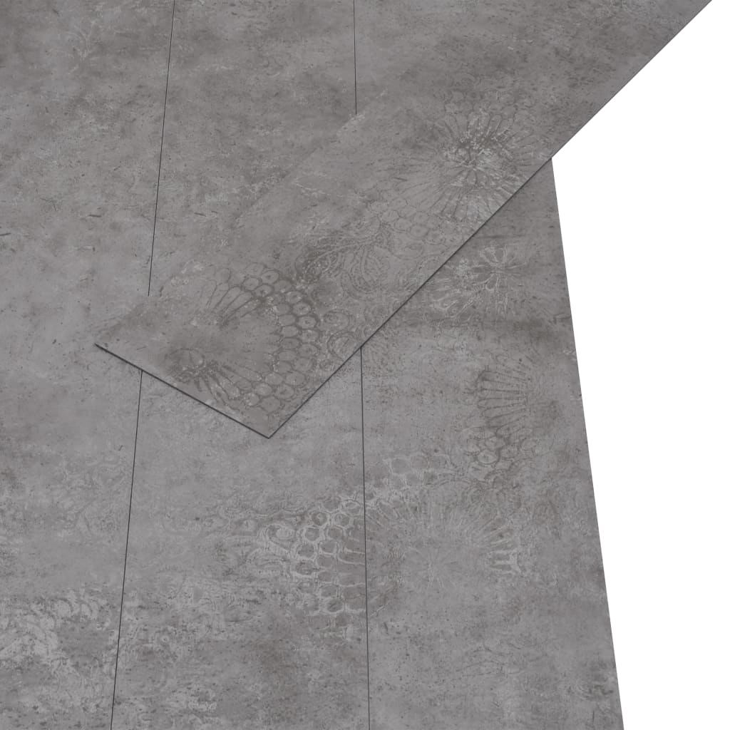 Listoni Autoadesivi in PVC 5,21 m² 2 mm Grigio Cemento - homemem39