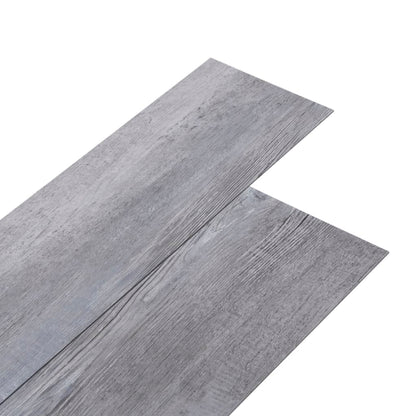 Listoni Autoadesivi in PVC 5,21 m² 2 mm Legno Grigio Opaco - homemem39