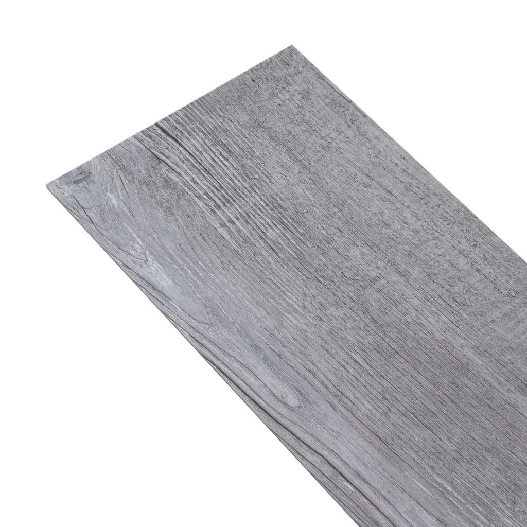 Listoni Autoadesivi in PVC 5,21 m² 2 mm Legno Grigio Opaco - homemem39