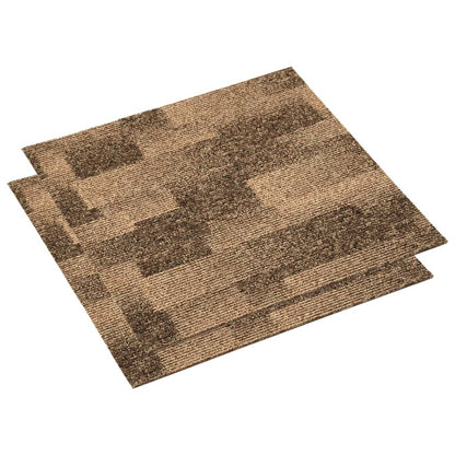 Quadrotte di Moquette 20 pz 5 m² Marroni - homemem39