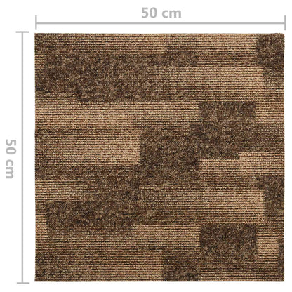 Moquette per pavimenti 20 pcs Marrone 50 x 50 cm PP | homemem39