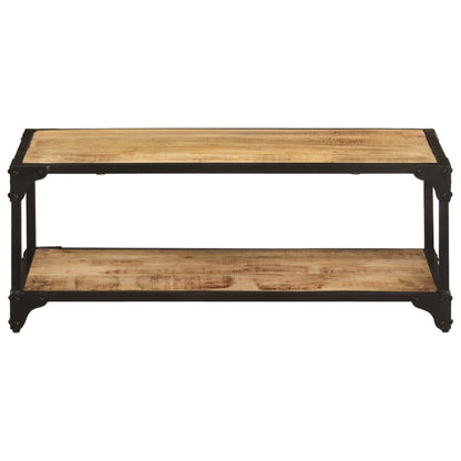 Tavolino da Salotto 90x45x35 cm Legno Massello di Mango Grezzo | homemem39