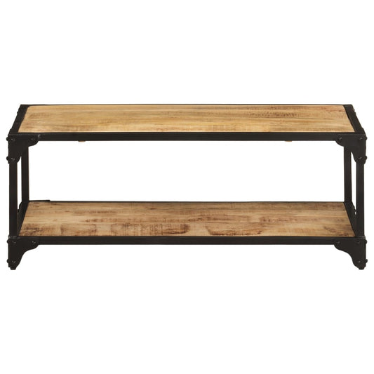Tavolino da Salotto 90x45x35 cm Legno Massello di Mango Grezzo | homemem39
