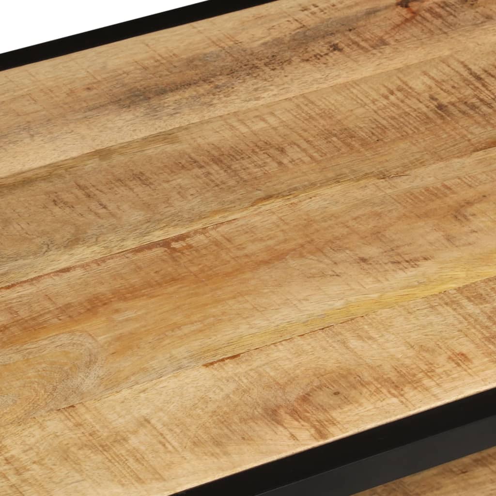 Tavolino da Salotto 90x45x35 cm Legno Massello di Mango Grezzo | homemem39