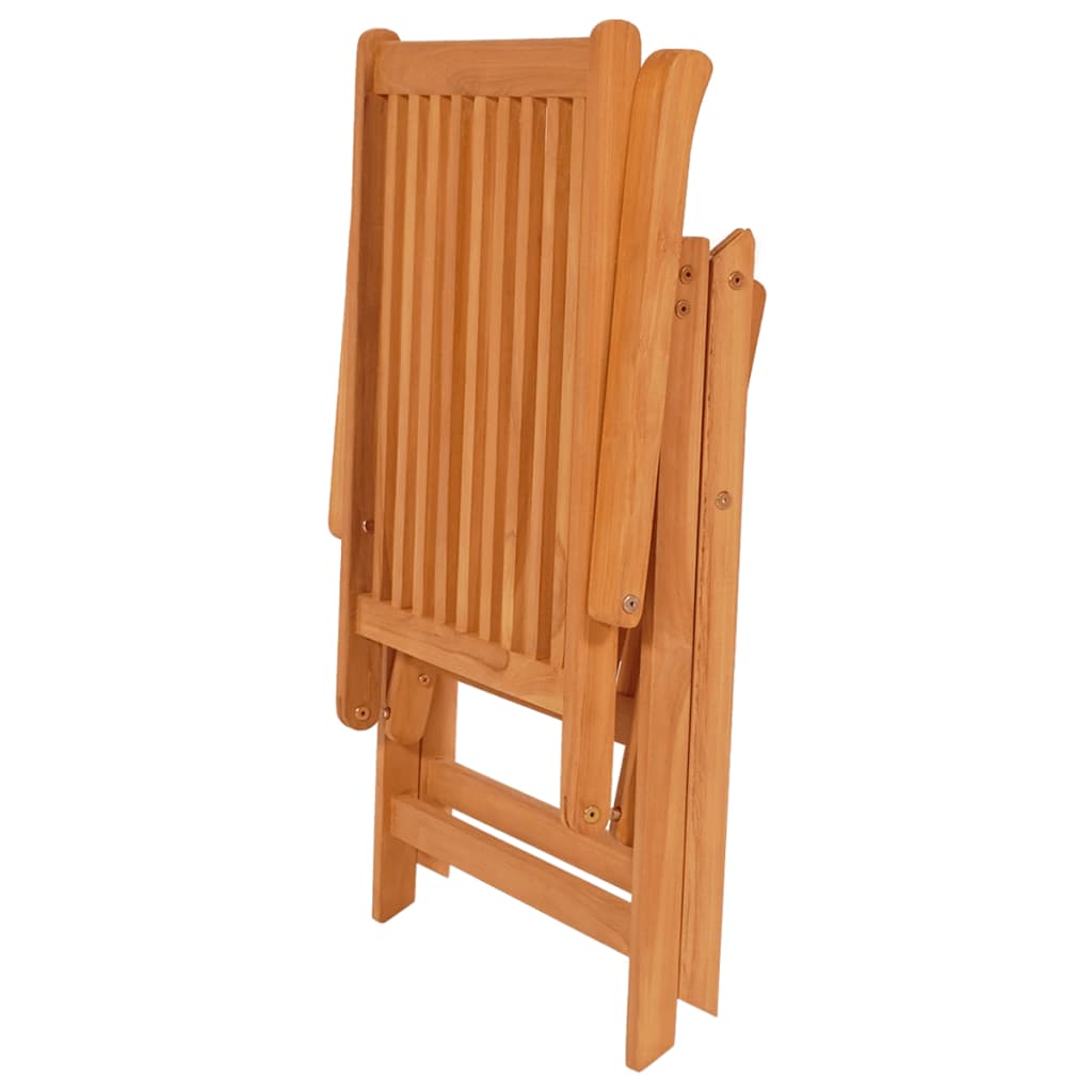 Sedie Reclinabili da Giardino con Cuscini 8 pz Massello di Teak - homemem39