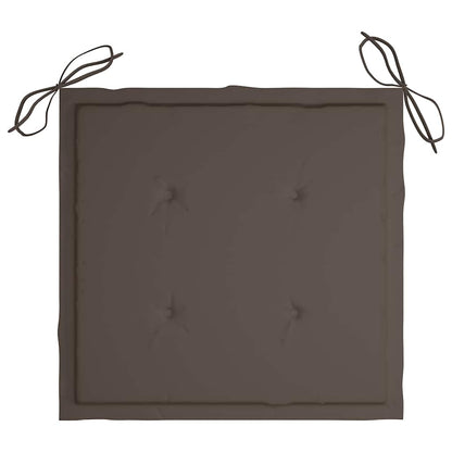 Sedie da Giardino Pieghevoli con Cuscini 6 pz Massello di Teak