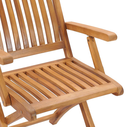 Sedie da Giardino Pieghevoli con Cuscini 6 pz Massello di Teak | homemem39