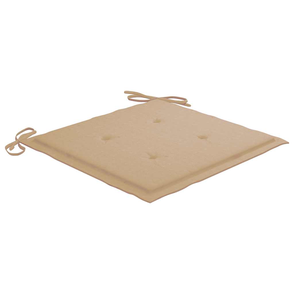 Sedie da Giardino Pieghevoli con Cuscini 8 pz Massello di Teak