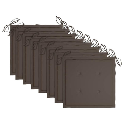 Sedie da Giardino Pieghevoli con Cuscini 8 pz Massello di Teak - homemem39